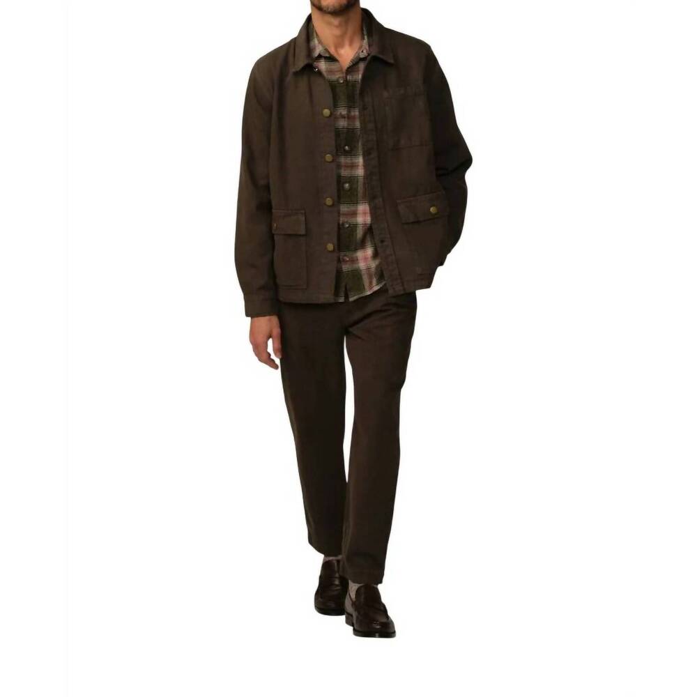 NEW ROAD TO NOWHERE maverick recycled cotton jacket in shadow